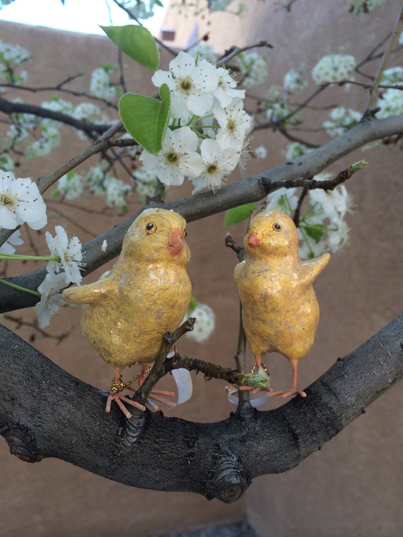 Bethany Lowe Figurine Vintage Folk Art Easter Chicks by