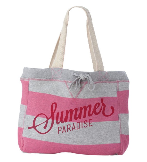 Pink Beach Tote Bag - Summer Paradise - Spring Summer Beach Bag