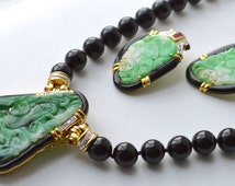 Popular items for carved jade pendant on Etsy