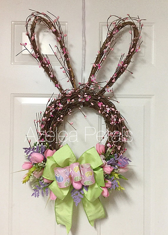 grapevine berry rabbit head wreath bunny easter by grapevine berry rabbit head wreath bunny easter by