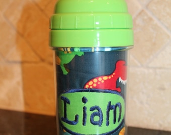 Dinosaur Sippy Cup - Personalized with Name - SIPPY or STRAW Top options