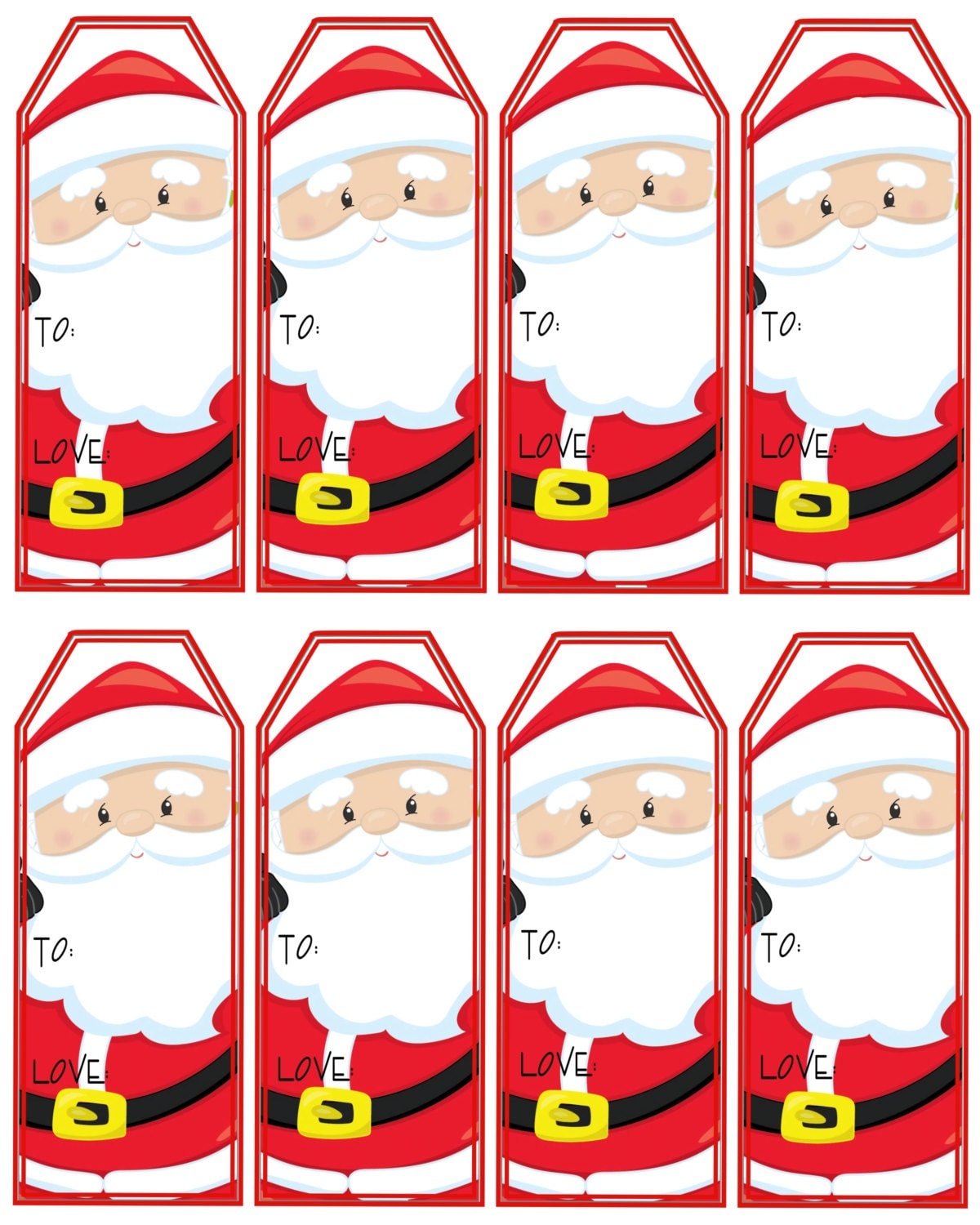 Printable Santa Gift Tags