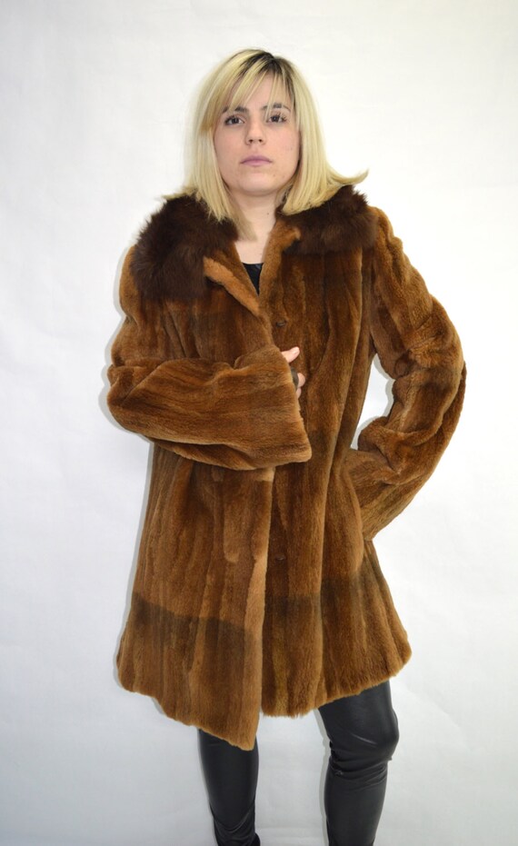 Vintage Retro A Musquash Fur Coat Labelled City Lot 0380 Vintage Real Fur Coat Jacket Fab Lining Musquash Size 12 4 Of 11