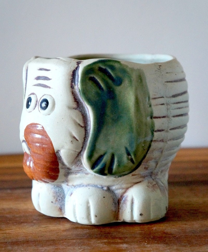 Whimsical Ceramic Elephant Planter by marsdenathome on Etsy
