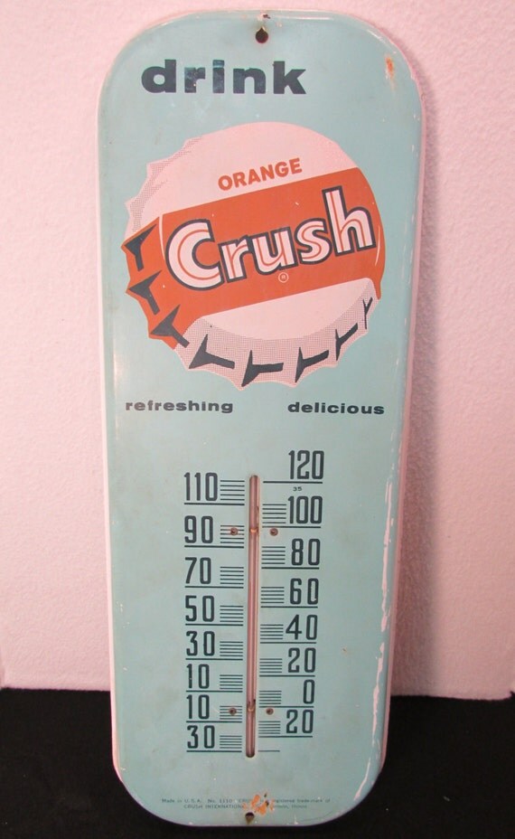 Orange Crush Vintage Thermometer