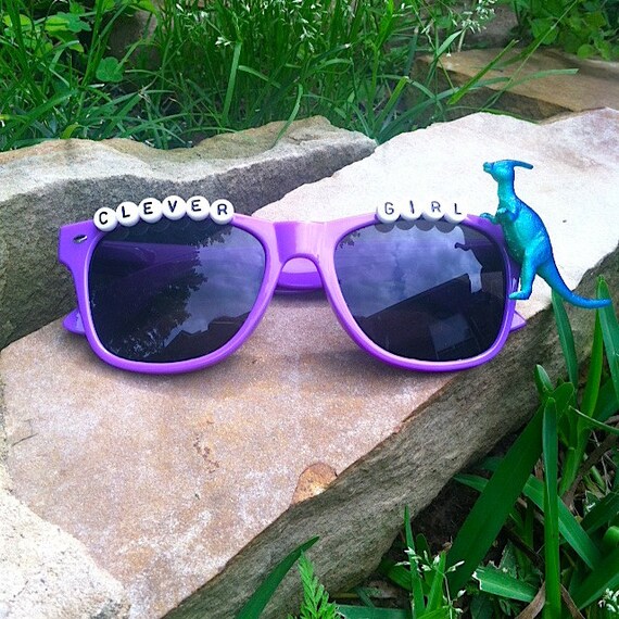 Jurassic Dinosaur Themed Purple Sunglasses Clever