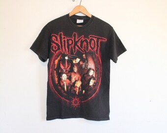 SLIPKNOT TEE // size small // 90s // t-shirt // metal // rock // black ...