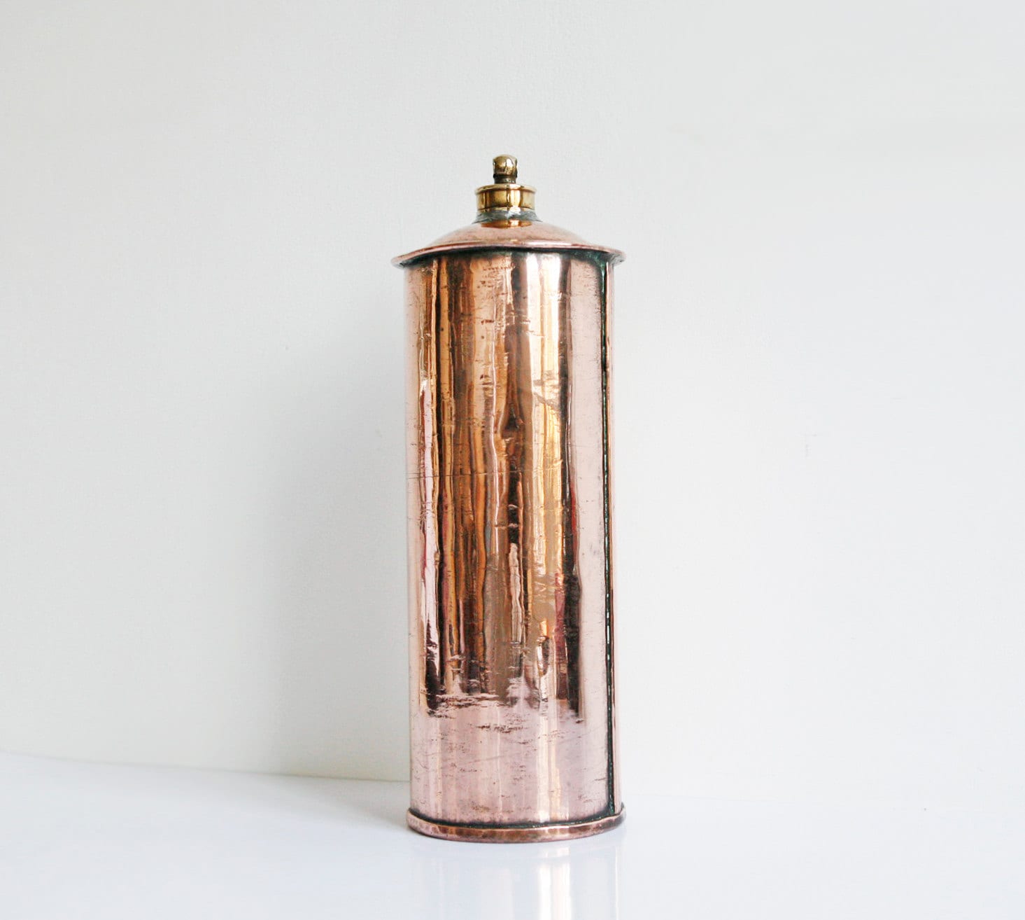 copper hot water bottle antique French decor French country