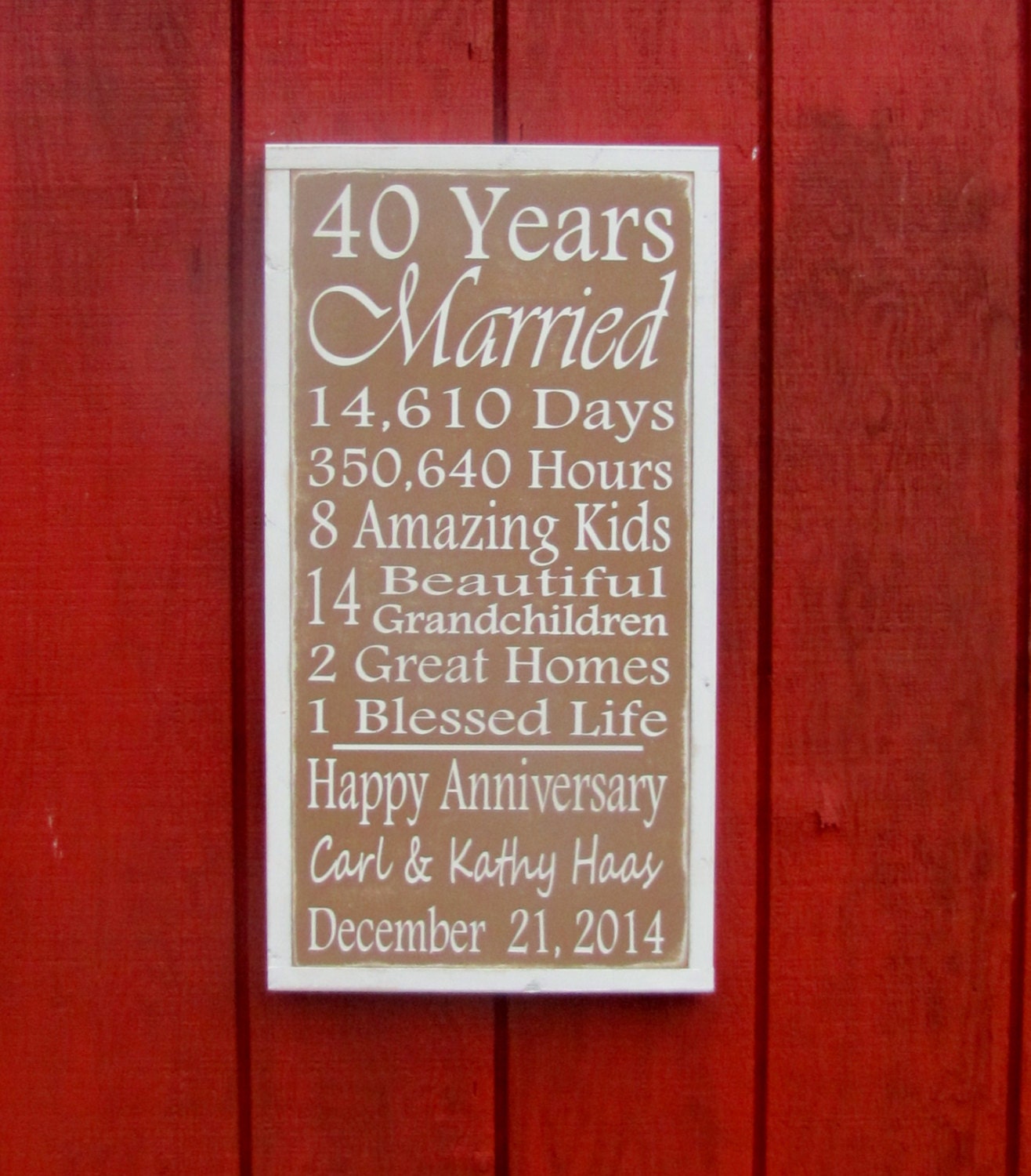 Personalized Anniversary Sign Customizable Wood Sign