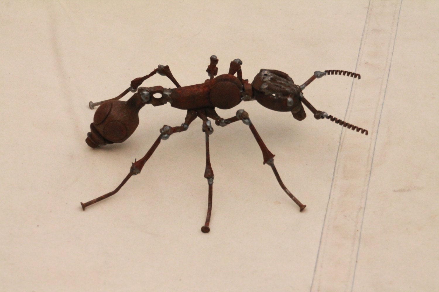 Scrap Metal Ant Insect Sculpture Common Red Ant