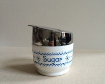 Gemco Sugar Bowl - Gem Blue  compatible with Corelle's Snowflake Blue 