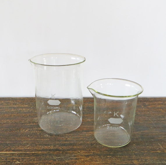 Vintage Glass Beakers Vintage Science Planters Science