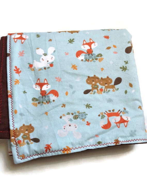 Forrest Animal Baby Blanket Woodland Animals by CraftsByMandi