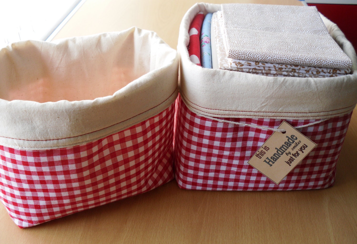 Fabric Basket Handmade Fabric Bin Storage Basket Fabric