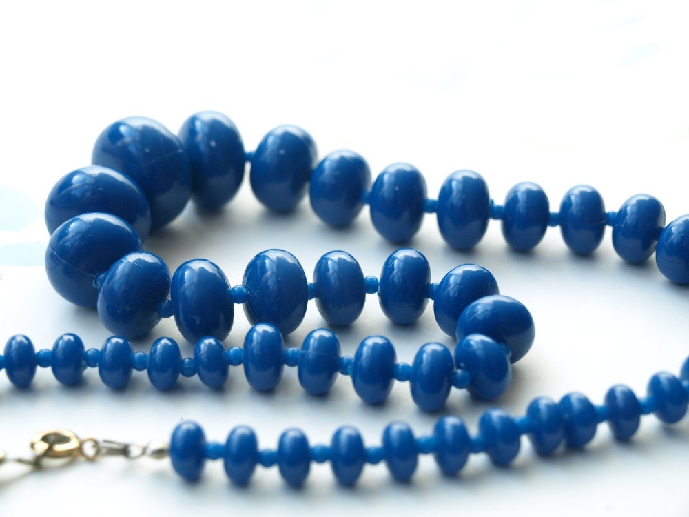 Plastic Bead Necklace Beaded Necklace Beads Blue Beads