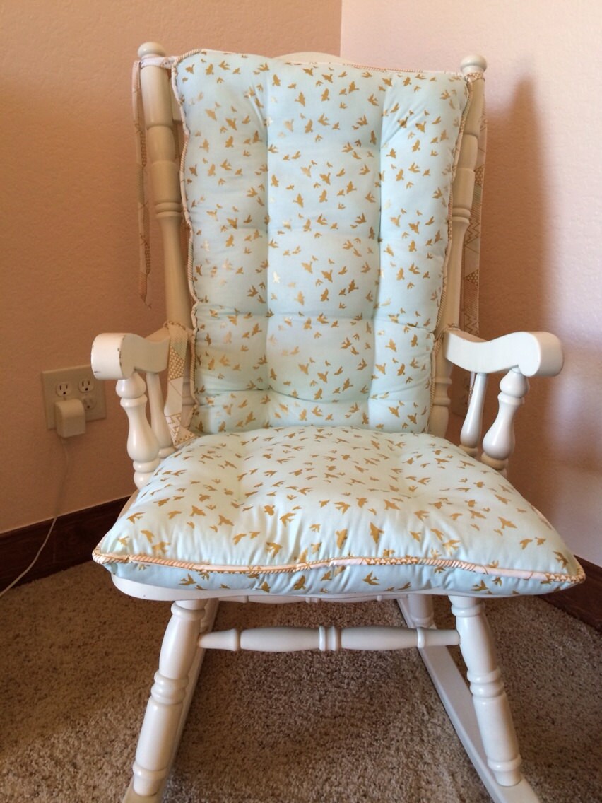 Brambleberry Ridge Mint Custom Rocking Chair Cushions Glider