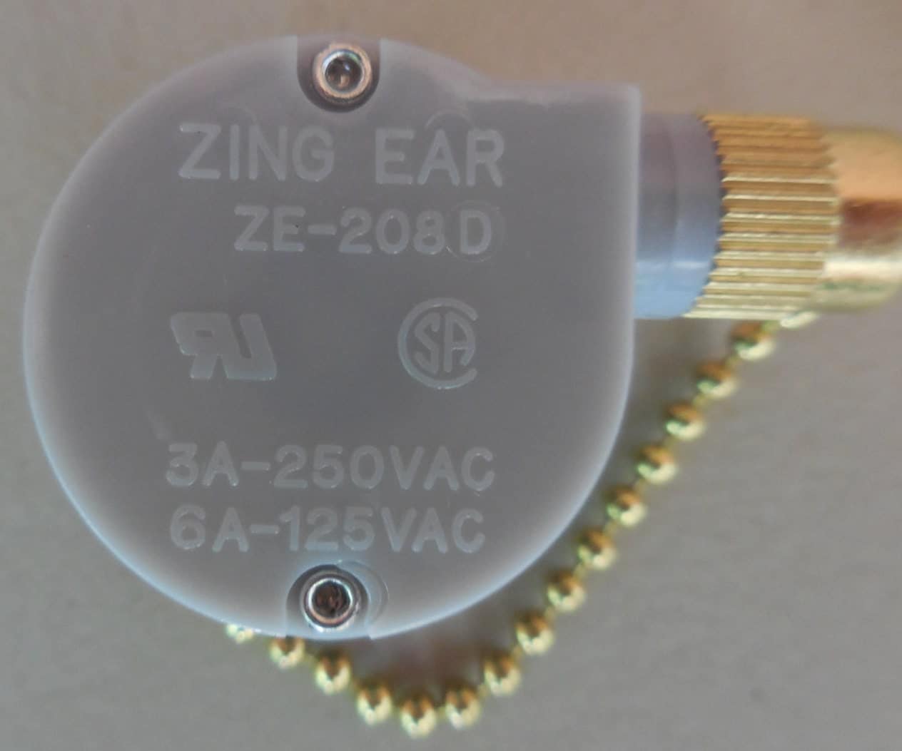 ZING EAR ZE 208D 3 Speed Control 3 Capacitor For 58 Wire Pull