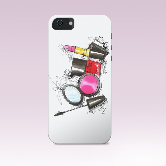 Makeup Iphone Case Iphone 6 case Iphone 5 by DorinusIllustrations