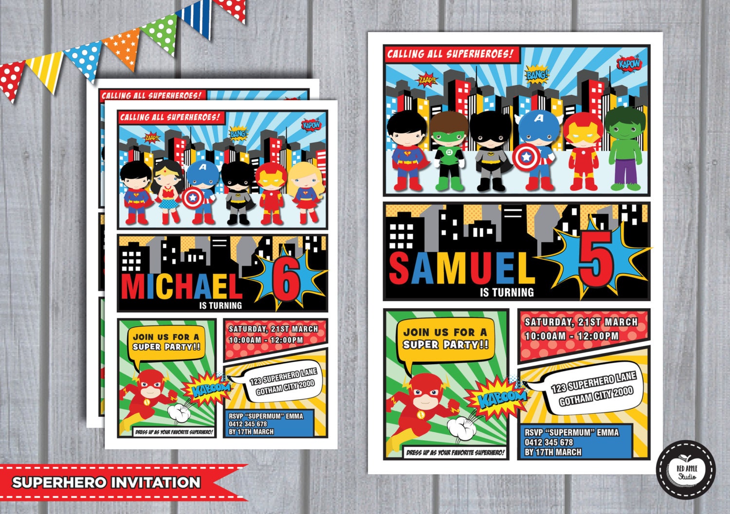 Personalized Superhero Invitations 6