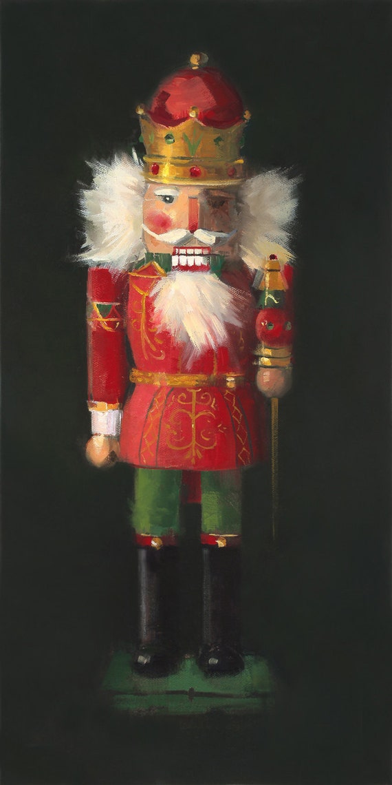 CHRISTMAS NUTCRACKER Print Christmas Painting by AllieZeyerFineArt