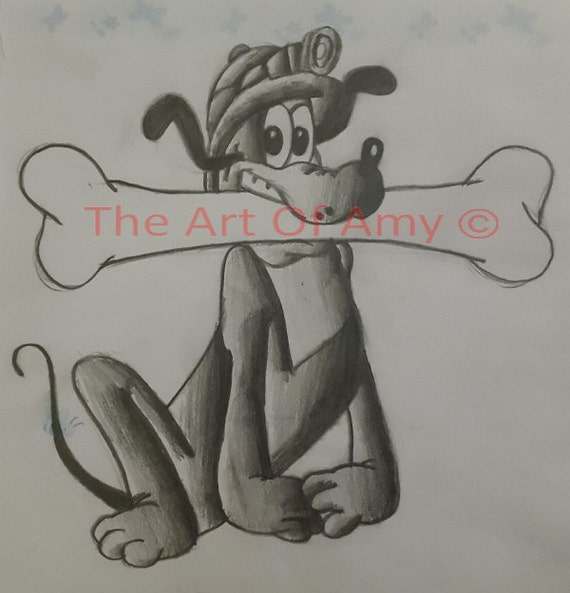 Pluto original pencil drawing