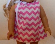 American Girl Doll Clothes Hot Pink Chevron White Mary Jane Shoes OOAK - il_214x170.726522170_lx2p