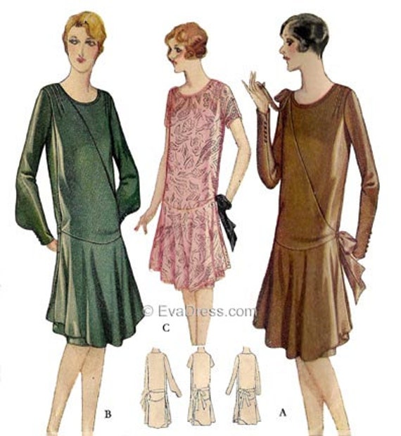 Vintage Sewing Pattern 1920s 20s Mccall Pattern Flapper Day Dress