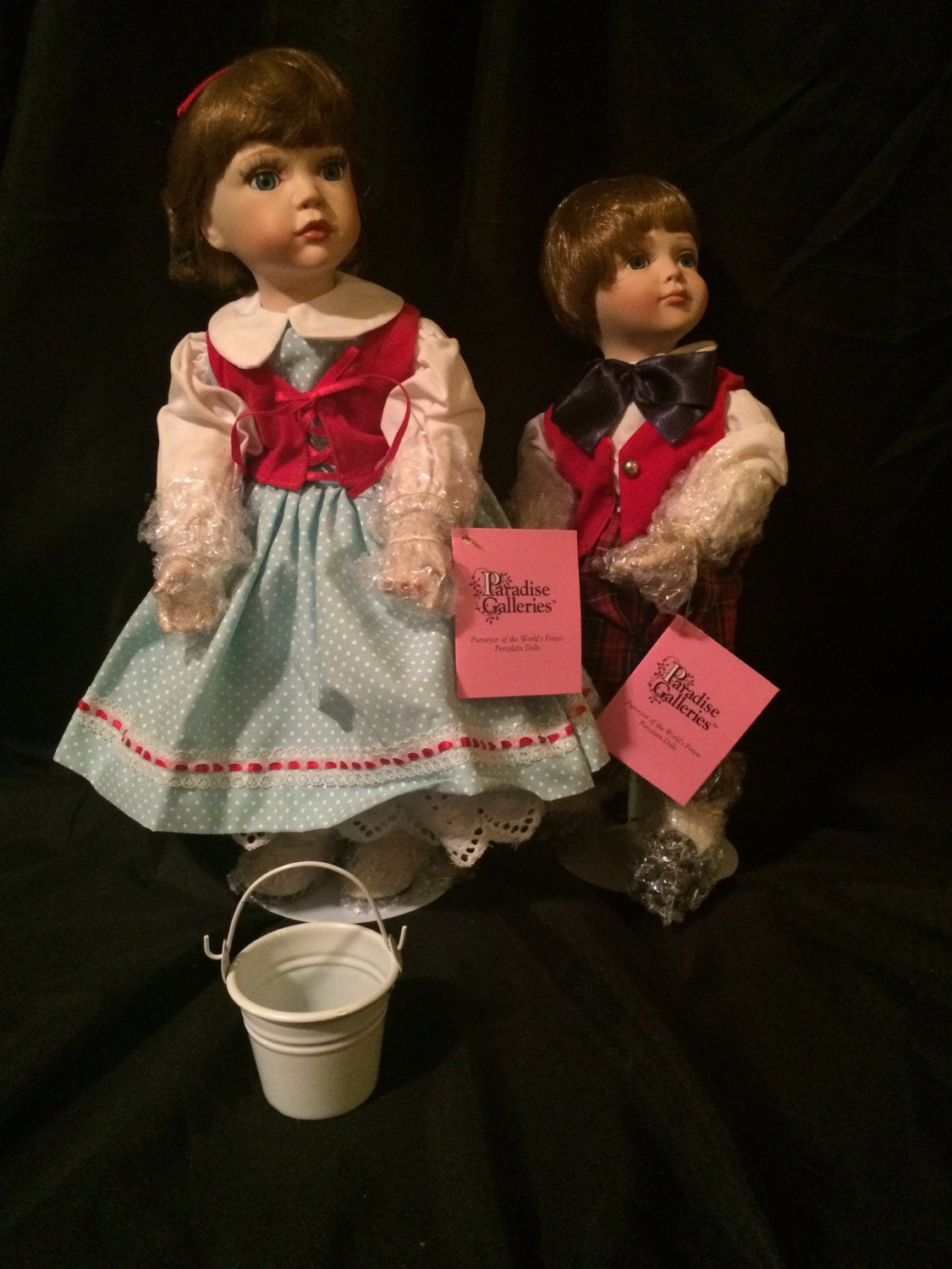 Jack & Jill Musical Porcelain Doll Set by Paradise Galleries