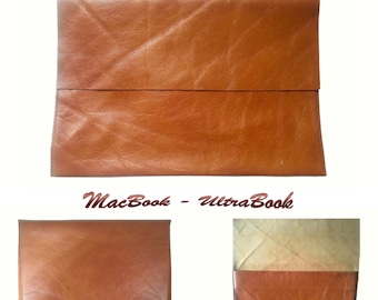 specialfilters macbook ultrabook POUCH HAND CRAFTED genuine havana leather and nubuck recycled