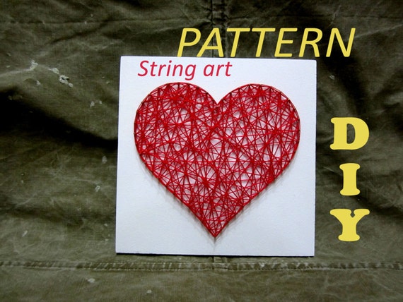 diy string art kit pattern heart pattern and tutorial