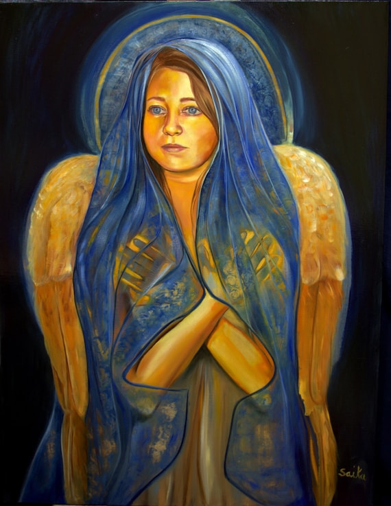 Earth Angel oil painting 30x40 wall art home decor