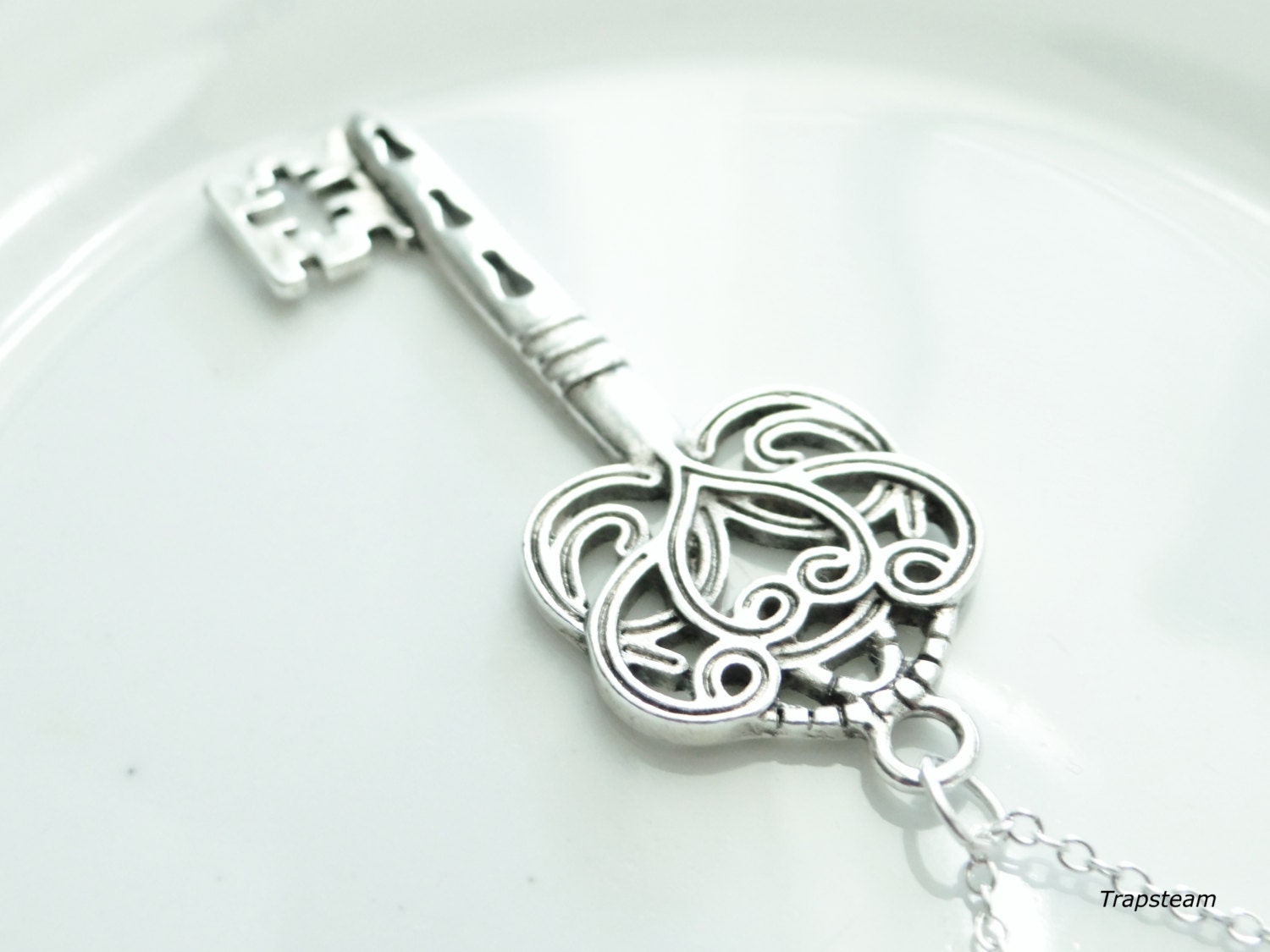 Wedding Key Necklace Wedding Key Pendant Elegant Celtic Key