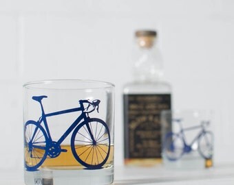 BICYCLE GLASSES rocks bike screenprint glassware