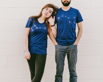 Big Dipper Little Dipper Tshirt set, graphic tees for men and women, matching shirts, couples shirts, astronomy t shirt, Valentine's Day