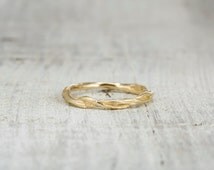 Twisted branch wedding ring