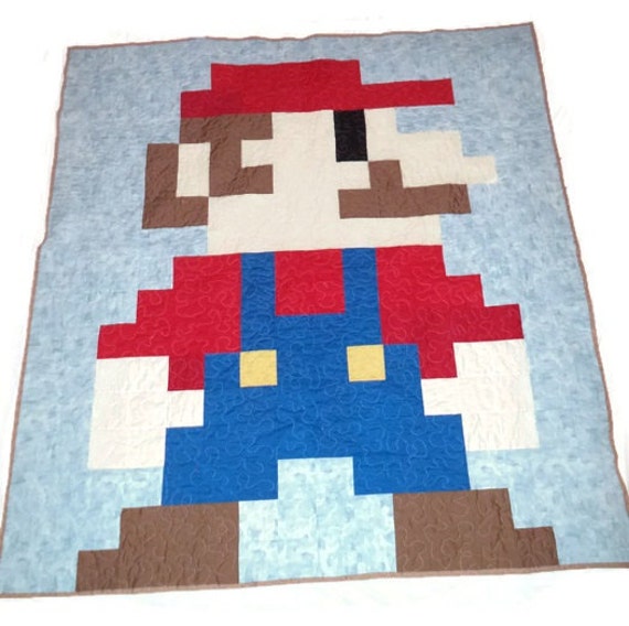 mario-8-bit-gamer-quilt-pixel-quilt-super-mario-quilt-made