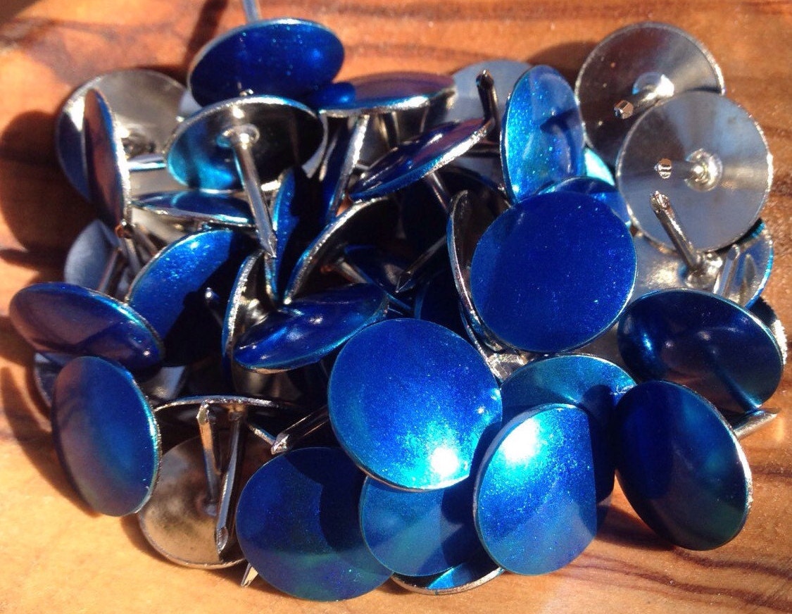 Blue Thumb tacks Decorative push pins pretty thumbtacks