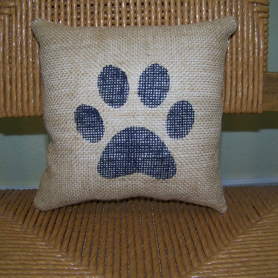 paw print pillow