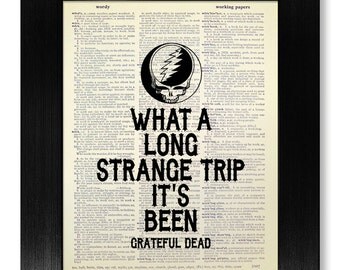 Steal Your Face, GRATEFUL DEAD Art, Song LYRIC Art, Jerry Garcia Rock Poster, Rock Band Poster Print, Music Room Decor, Man Cave Sign Gift