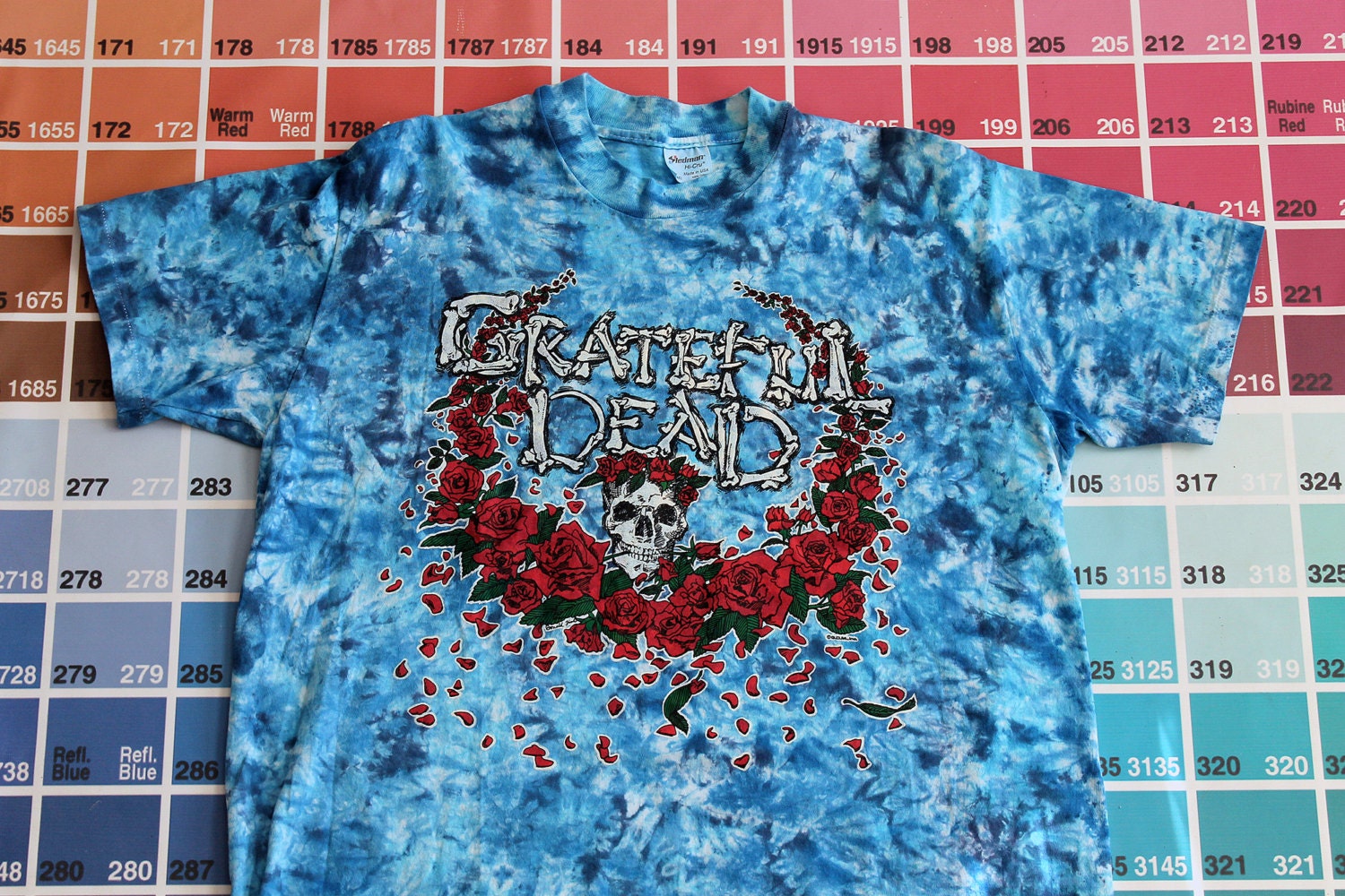 Vintage Grateful Dead Skull And Roses Tie Dye T-Shirt