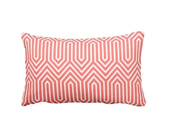 7 Sizes Available: Coral Pillow Cover Coral Throw Pillow Cover Decorative Pillow Cushion Cover Geometric Pillow Lumbar Pillow Accent Pillow