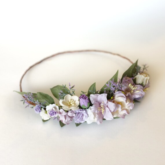 flower Flower Bridal Headband, kit Lavender diy  Lavender Kit,  DIY crown Crown  Wedding DIY