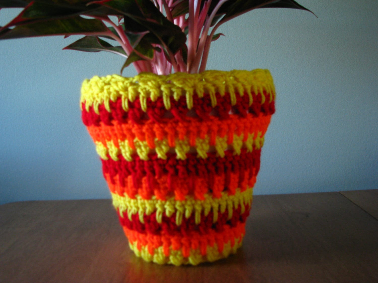 Flower Pot Cover Crochet Flower Pot CoverPersonalized