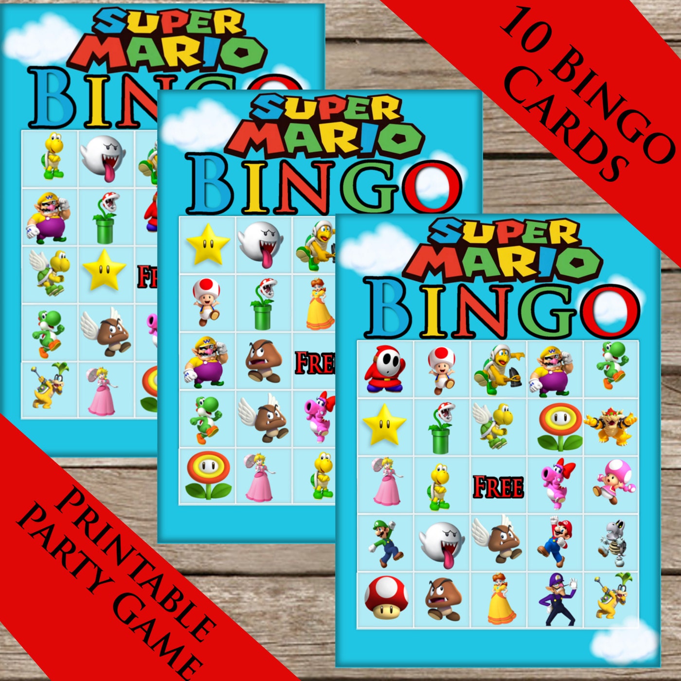 Super Mario Bros. Bingo 10 Extra Cards Digital download