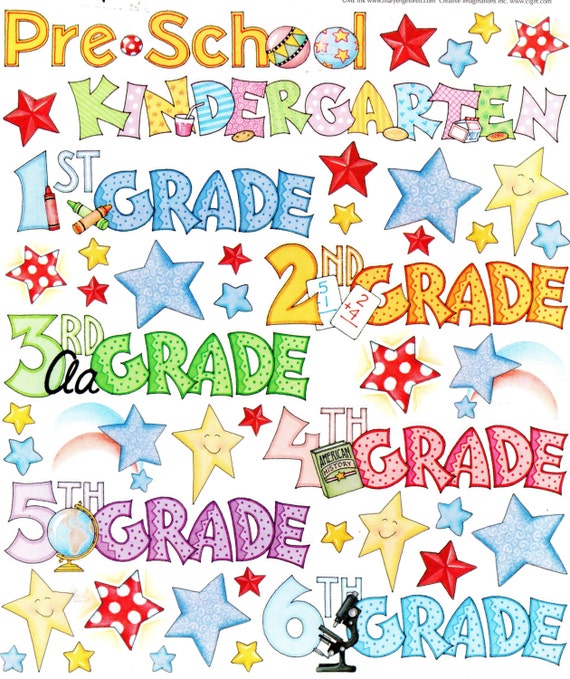 School Phases Grades Scrapbook Stickers Creative Imaginations