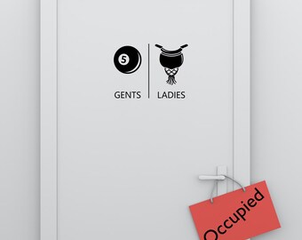 Bathroom Sign Decal unisex bathroom sign | etsy Bathroom Sign Decal unisex bathroom sign | etsy