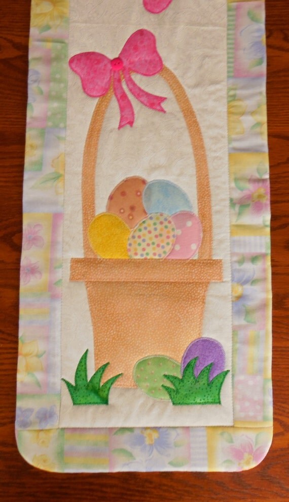 Handmade Machine Quilted Appliqued Easter by MorningStarQuiltWork