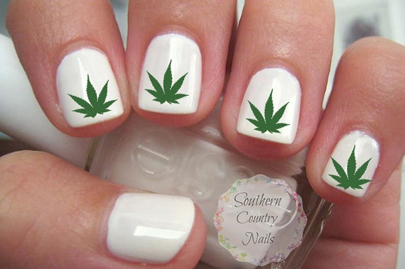 1. Cannabis Leaf Nail Art - wide 7