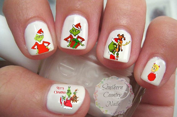 Christmas Nail Decal Nail Art Stocking Stuffer Fingernail