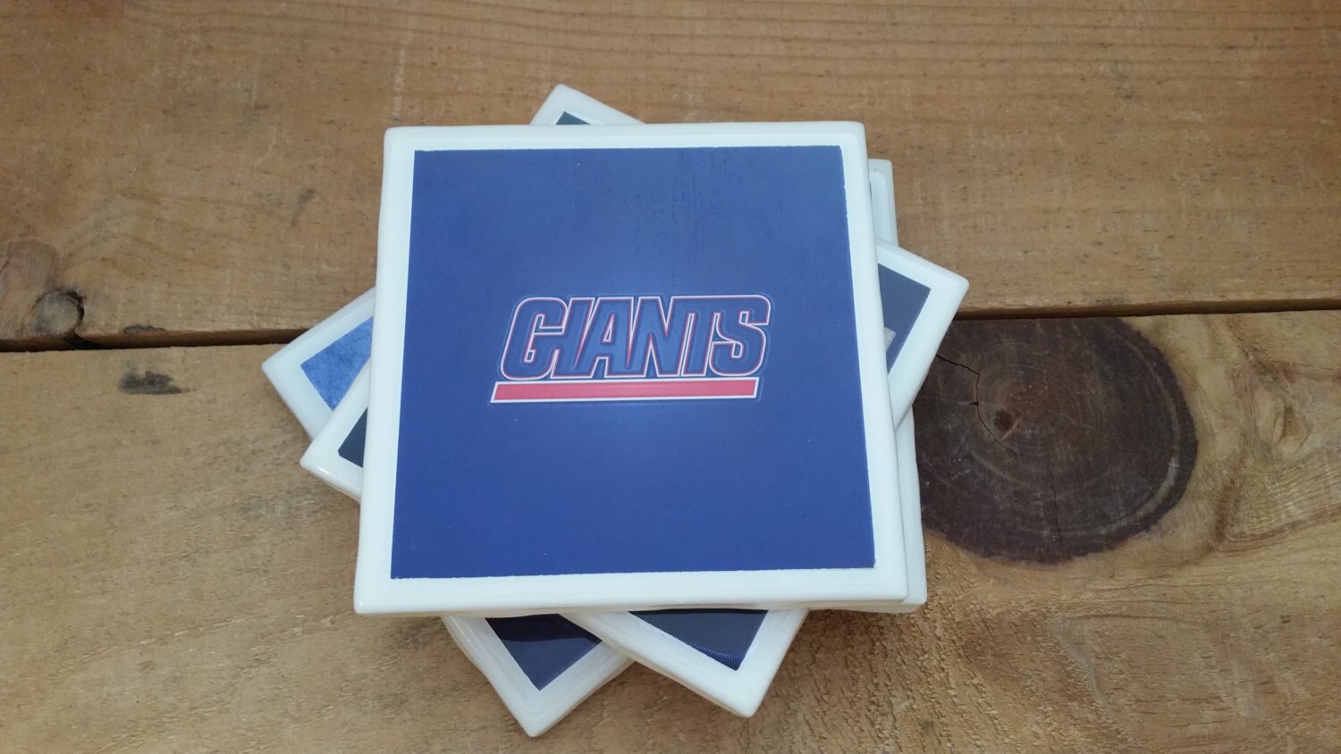 Set of 4 New York Giants Coasters by on Etsy